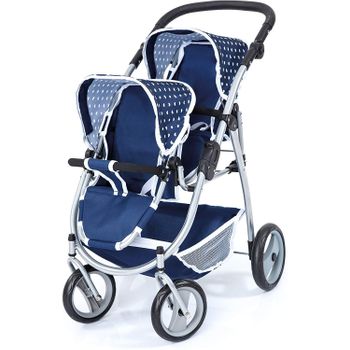 Bayer Design- Silla Gemelar De Muñecas Jogger Azul/rosa (26554aa)