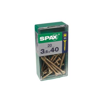 Tornillo Madera Cabeza Plana Pozi Bicromatado Marca Spax