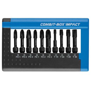 Witte 28477 - Juego De 10 Puntas De Impacto Combit-box En Caja Dispensadora