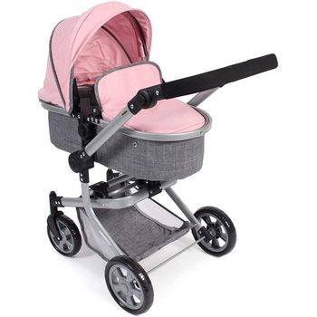 Mika Combi Doll Stroller Gris/rosa
