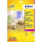 Avery Caja 25 Hojas Etiquetas Brillantes Invisibles 45 7x25 4 Mm. L7781-25