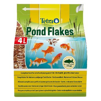 Tetra Pond Flakes, Alimento En Escamas Para Peces De Estanque, 4 L