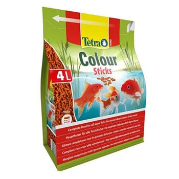 Tetra Pond Color Sticks, Alimento Para Peces De Estanque, 4 L