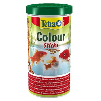 Tetra Pond Color Sticks, Alimento Para Peces De Estanque, 1 L