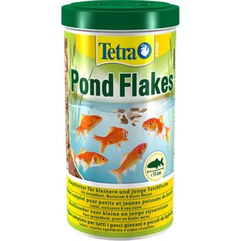 Tetra Pond Flakes, Alimento En Escamas Para Peces De Estanque, 1 L