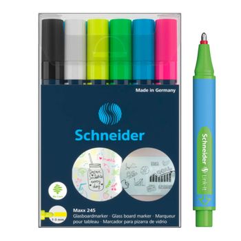 Rotuladores De Tiza Líquida Schneider Maxx 245 6 Colores