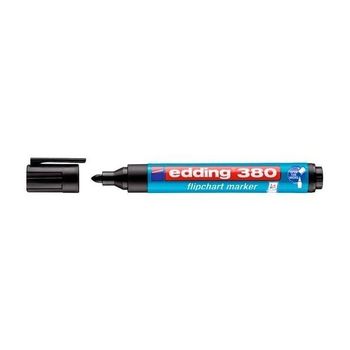 Edding Marcador Para Flipcharts 380 Conico Recargable Negro -10u-