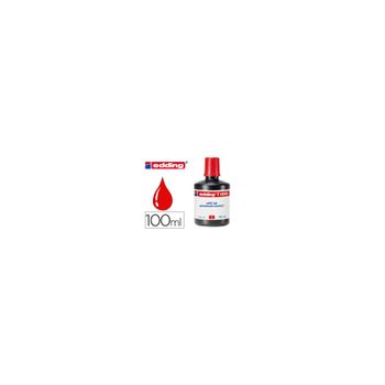 Tinta Rotulador Edding T-100 Rojo -frasco De 100 Ml