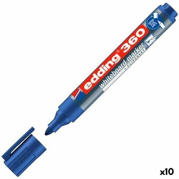 Rotulador Para Pizarra Edding 360 Recargable Azul (10 Unidades)