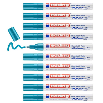 Edding 750 0paco Punta Tipo Bala Marcador Pintura - Azul Claro, 2-4mm