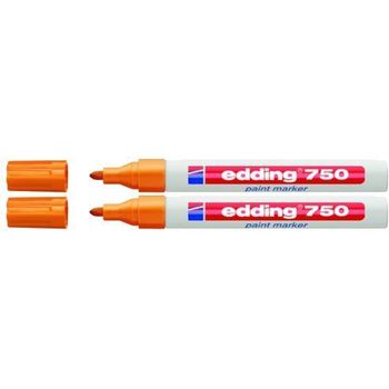 Edding 750 Industria - Rotulador (2 Unidades, 2 X 4 Mm), Color Naranja