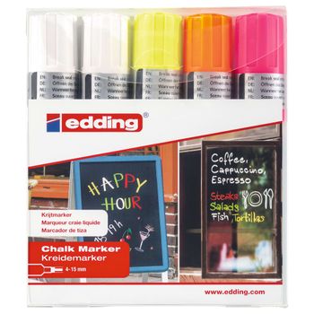 edding 95 marcador para cristal - multicolor claro - 4 rotuladores borrable  para vidrio - punta redondeada 1,5-3 mm » Chollometro