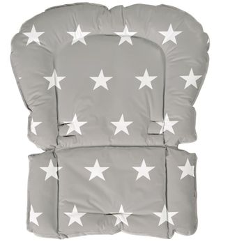 Reductor De Asiento Tapizado Little Stars Gris 50x65x3,5 Cm Roba