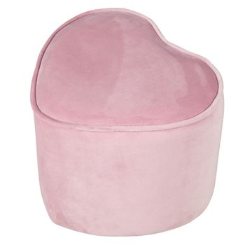 Otomana Para Niños Con Forma De Corazón Rosa Malva Roba