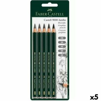 Set De Lápices Faber-castell Hexagonal 2b 4b 6b 8b (5 Unidades)