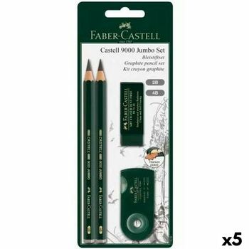 Set De Lápices Faber-castell Negro (5 Unidades)