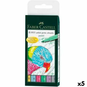 Set De Rotuladores Faber-castell Pitt Artist Estuche Pastel (5 Unidades)