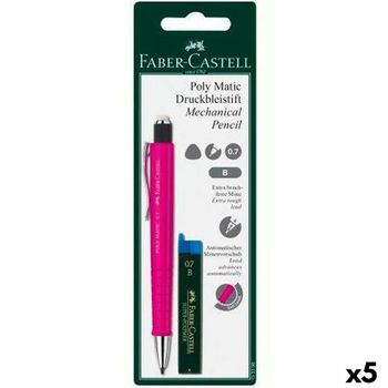 Portaminas Faber-castell Grip  Matic Rosa 0,7 Mm (5 Unidades)