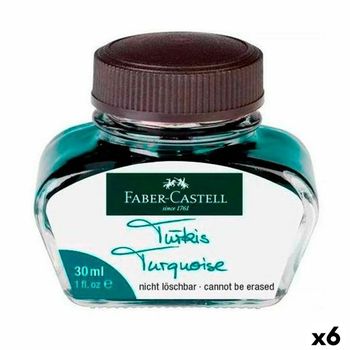 Tintero Faber-castell Turquesa 6 Piezas 30 Ml