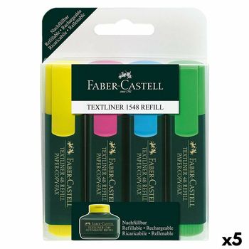 Set De Marcadores Faber-castell Fluorescente Multicolor (5 Unidades)