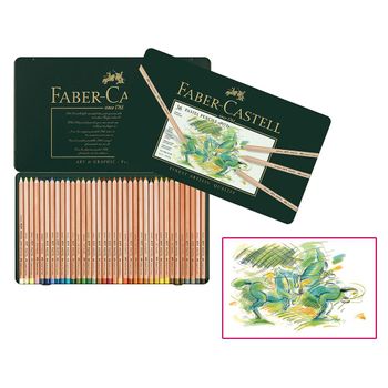 Caja Metal 36 Lápices Faber Al Pastel