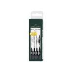 Faber Castell Estuche 4 Rotuladores Pitt Punta Surtida Negra 167100