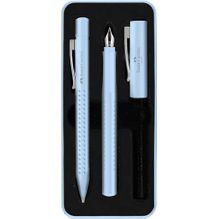 Faber-castell 201524 - Set De Escritura En Estuche De Metal - Sky Blue