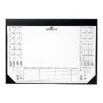 Durable Vades Sobremesa 590x420 Negro Antideslizante Con Calendario Y 25 Hojas 7291-0...