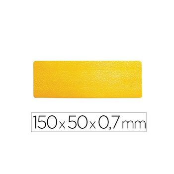 Simbolo Adhesivo Durable Pvc Forma De Linea Para Delimitacion Suelo Amarillo 150x50x0,7 Mm Pack De 10