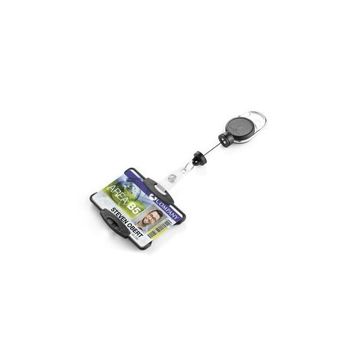 Durable Identificador Con Cord?n Extensible Extra Strong Para 1 Tarjeta Negro