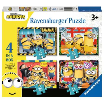 Puzzle 4 In Box Minions 2 Movie 12/16/20/24p Ravensburger 05060