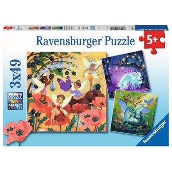 Puzzle Criaturas Fantasticas 3x49 Piezas Ravensburger 05181