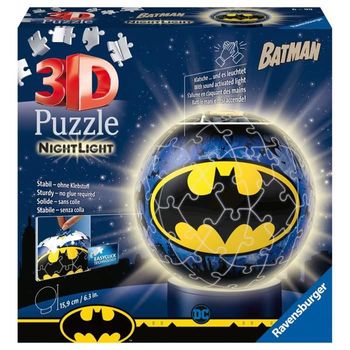 Batman 3d Round Puzzle 72 Piezas Iluminado Ravensburger