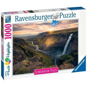 Rompecabezas De 1000 Piezas - Cascada De Háifoss Islandia Ravensburger