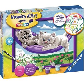 Gatito Con Número Artístico Mediano En Hamaca Ravensburger