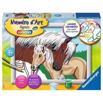 Kit De Pintura Número De Arte - Pequeño - Yegua Y Potro Ravensburger