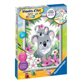 Número De Arte - Mediano - Mamá Koala Y Su Bebé - Ravensburger