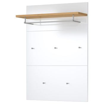 Perchero Panel Gw-rimini Gw-frisco 75x30x110cm Roble Y Blanco Germania