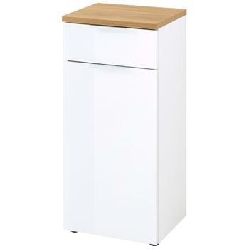 Armario Base Para Baño Gw-pescara Blanco Navarra Y Roble Germania