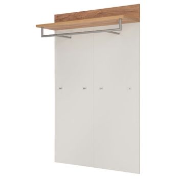 Perchero De Pared Topix Blanco Y Roble 96x29x147 Cm Germania