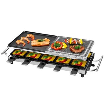 1-1-234375 parrilla electrica cecotec raclette cheese&grill 8400