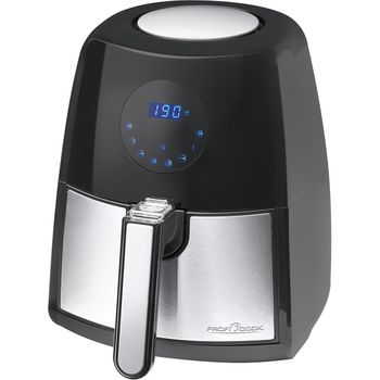 Freidora Sin Aceite Por Aire Caliente, 2,5l, 7 Programas Fritura, Termostato, Temporizador Negro/plata 1500w Proficook Fr 1147 H