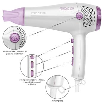 Cepillo Moldeador De Pelo, 2 Niveles Temperatura, 2 Cepillos, Ajuste Frio  Fijación Estilo Marrón 800w Proficare Has 3011 con Ofertas en Carrefour