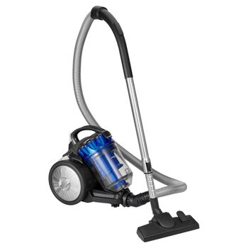 Aspirador Trineo Ciclónico Sin Bolsa, Tubo Telescópico, Filtro Hepa, Enrollamiento Cable, Cepillo Turbo Azul 700w Proficare Bs 3040