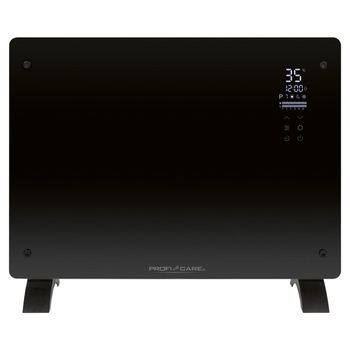 Calefactor Eléctrico Proficare® Con Frente De Cristal,calefacción Silenciosa - 0db | Negro