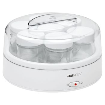 HOMCOM Yogurtera 30W Capacidad 1,44L con 8 Tarros de Cristal de 180 ml –  Bechester