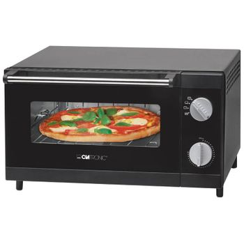 Clatronic Mpo 3520 - Horno Sobremesa Especial Para Pizza, Capacidad 12 L, 1000 W, Color Negro