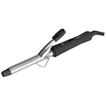 Rizador De Pelo, Moldeador, Tenacilla Acero Inox., Rápido Calentamiento, Cable Giratorio Negro/plata 25w Clatronic Hc 3392