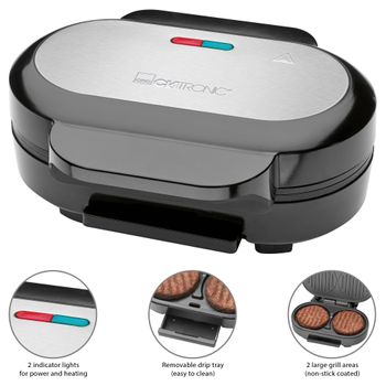 Raclette Grill Con Piedra Natural-parrilla, 8 Personas, Placas Reversibles,  Termostato Regulable Negro 1400w Clatronic Rg 3518 con Ofertas en Carrefour