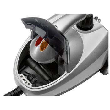 Clatronic Dr 3280 - Limpiadora Al Vapor De 4 Bares, 10 Accesorios, 1500w, Color Gris Y Negro